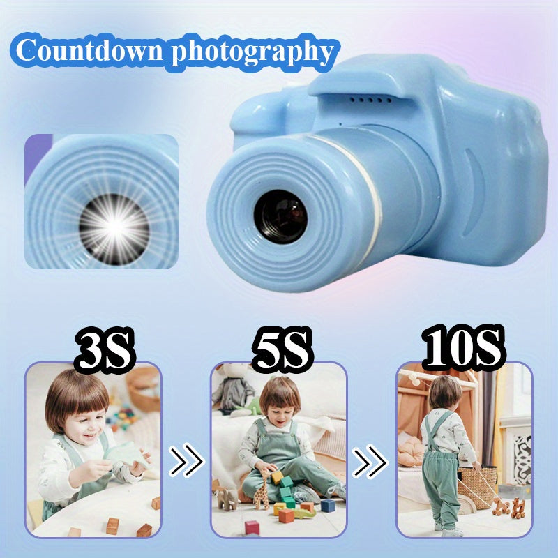 HD Youngsters' Digital Camera with Long Lens - Perfect Gift for Boys & Girls Ages 3-12, Includes 32GB Memory Card, Available in Pink/Purple/Blue/Black