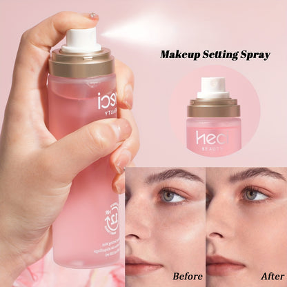 100ml/3.38fl.oz, Pink 24-Hour Oil Control Setting Spray, Waterproof and Sweat-Proof Moisturizing, Natural Makeup Effect Setting Mist, Toner Setting Spray