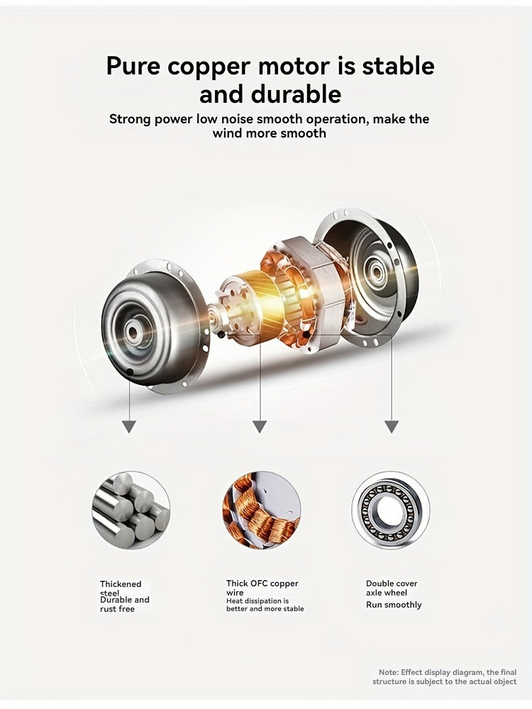 50W 25.4cm LED Smart Ceiling Fan Light with Remote Control, Color Changing and Dimming Features, 2In1 360 degrees Ceiling Fan with Light | E26/27 Socket, Dual Function Cooling and Lighting, Timing, Suitable for for Bedroom, k