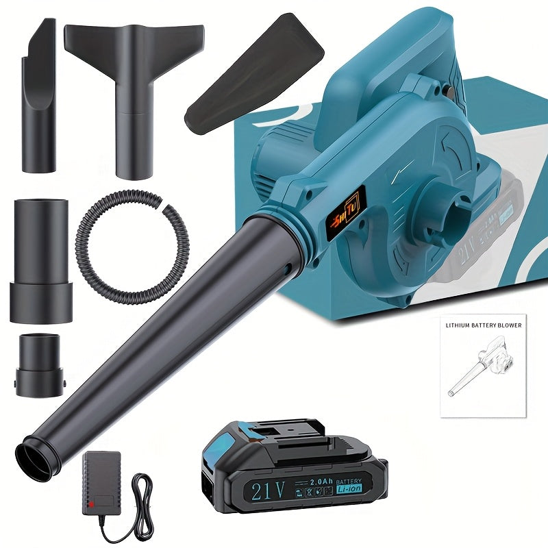 2025 New Handheld Wireless Leaf Blower, Equipped with Battery And Charger for Cleaning Courtyards, Yards, Workplaces, Lawn Care, Leaf Blowing, And Snow Blowing on Sidewalks
