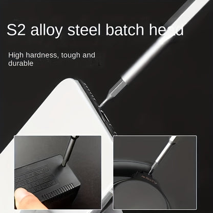 1pc 25in 1 precision screwdriver set, mobile phone and tablet removal Multi-function repair tool, durable plastic, no charging - with various drill bits