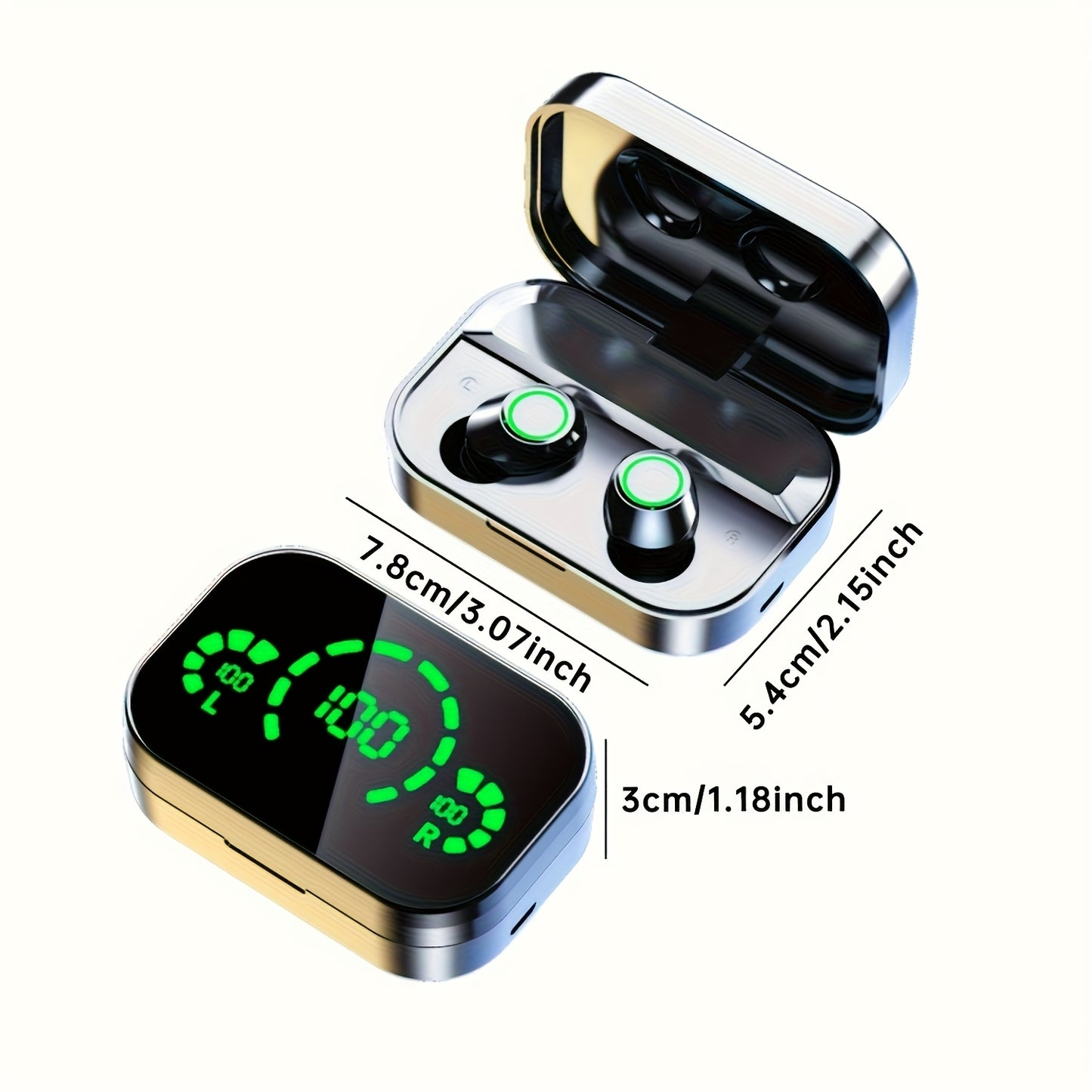 ANKRIYUL Wireless Earbuds Stereo Headset Sport Headphones in Ear Earphones with Charging Case