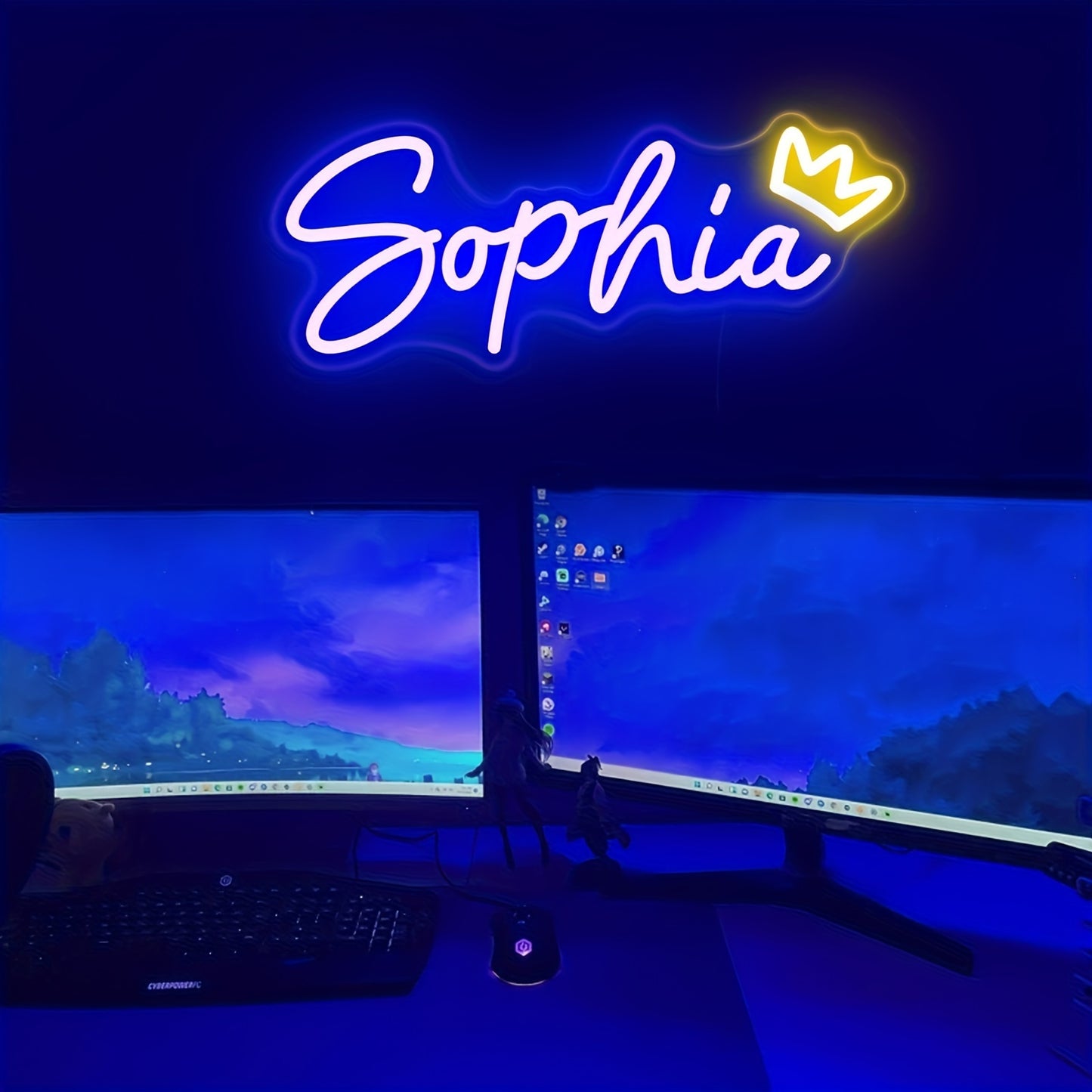 Customizable LED Neon Sign Light - Personalized Wall Mount Decor for Bedroom, Living Room, Party, Wedding, Birthday - USB Powered with Dimmable Push Button Control, Ideal Christmas Gift, Neon Signs for Wall