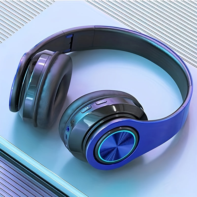 39 Luminous Wireless Headphones with Plug-in, Wired and Wireless Multifunctional Use