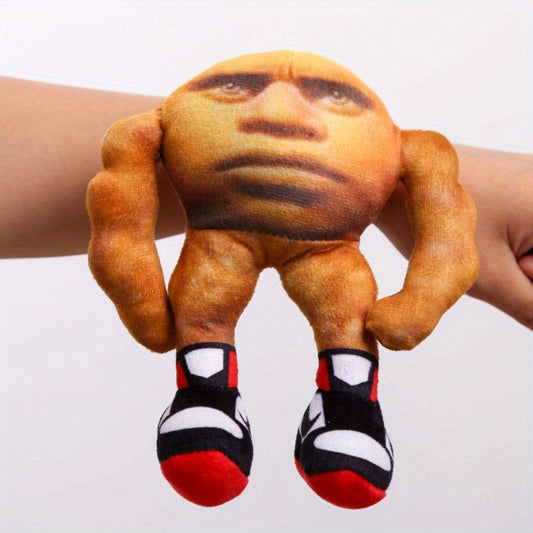 TungTungTung Funny Muscle for Man Plush Toy - Soft Cute Horror Character Sahur Birthday Gift - Scary Comedy Decor in Pink, Brown, Gray, Green - Perfect Prank and Room Decoration, Novelty Gift, Exquisite Craftsmanship, Plush F