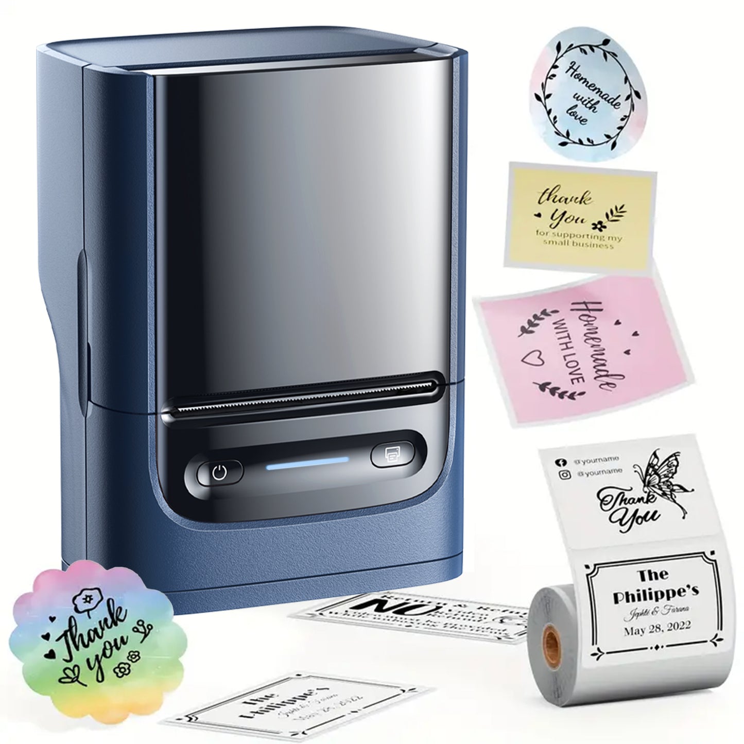 Mini Label Printer Self-Adhesive Labels, Portable Label Printer, P31S&P21&PM220 Combination of Different Designs, No Ink or Toner Required, Wireless Connectivity, For iOS and Android, For Home, Office and School, For Storage