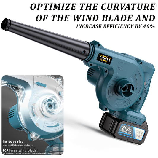 2025 New Handheld Wireless Leaf Blower, Equipped with Battery And Charger for Cleaning Courtyards, Yards, Workplaces, Lawn Care, Leaf Blowing, And Snow Blowing on Sidewalks