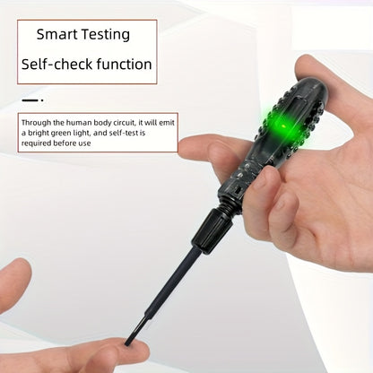 Set of 2 Smart Touch Voltage Testers Featuring Dual Heads And LED Lights - Ideal for Electrical Checks And Fault Location