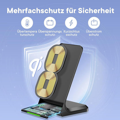 Wireless Charger, 15W Wireless Charger, Inductive Charging Station for iPhone14/13/12/11/Pro/Max/Plus/XS/XR/X, for Samsung Galaxy S22/S21S20/S10/S9/Note10/9, and Qi-Enabled Phone