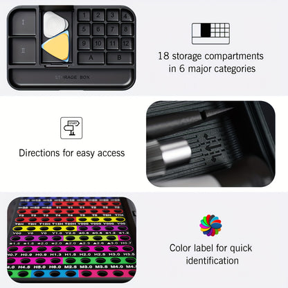 115 in 1/132 in 1 Precision Screwdriver Set - Magnetic Driver Heads, Torx and Hex Keys, Chrome Vanadium Steel, Anti-Corrosion Surface Treatment, Non-Slip Grip, for Computer and Mobile Phone Repair, Mechanic Tool Kit | Hex and