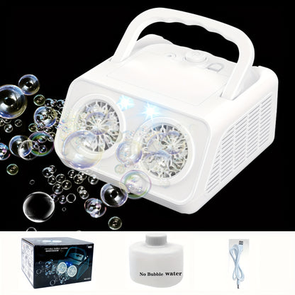 Ultimate Bubble Blaster - 20K+ Bubbles/Min, Dual Fan Portable Outdoor Toy with USB or Battery Power, Perfect for Parties & Christmas Gifts (Bubble Solution & Batteries Not Included)