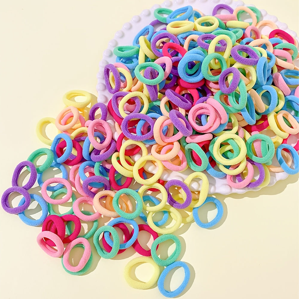 99/200/400/600pcs Sweet High Elasticity Durable Hair Ties for Girls, Cute Fashion Girl's Gift