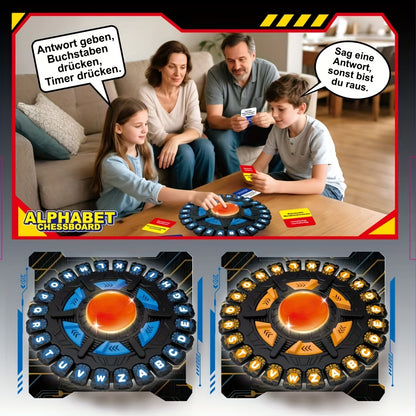 German Alphabet Spinner Game Toy - Educational Learning Board Game with Spinner Wheel for & Kids, Interactive Letters A-Z, Parent-Child Teaching Tool, Birthday/Christmas/Halloween Gift for Early Language Development