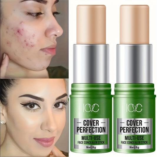 100% Pore Cover Concealer Stick - High Coverage Multi-Use Face Concealer for, Dark Circles & Imperfections, Natural Finish, Medium Coverage, Travel-Friendly Light to Medium Shades for All Light Beige Types, Daily Makeup Essen