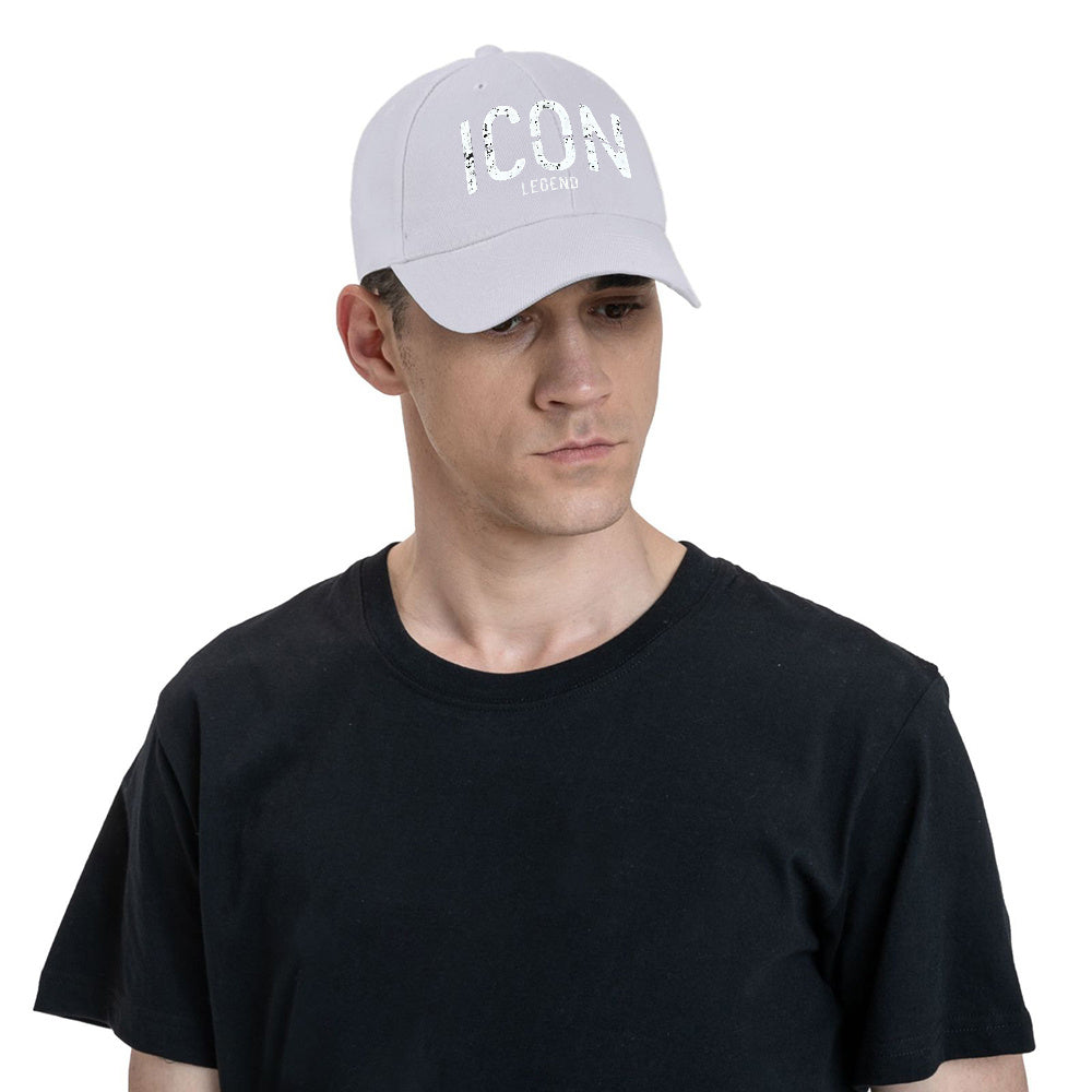 1pc ICON, LEGEND Peaked Cap Hat Unisex Baseball Cap Adjustable Lightweight Versatile Cap