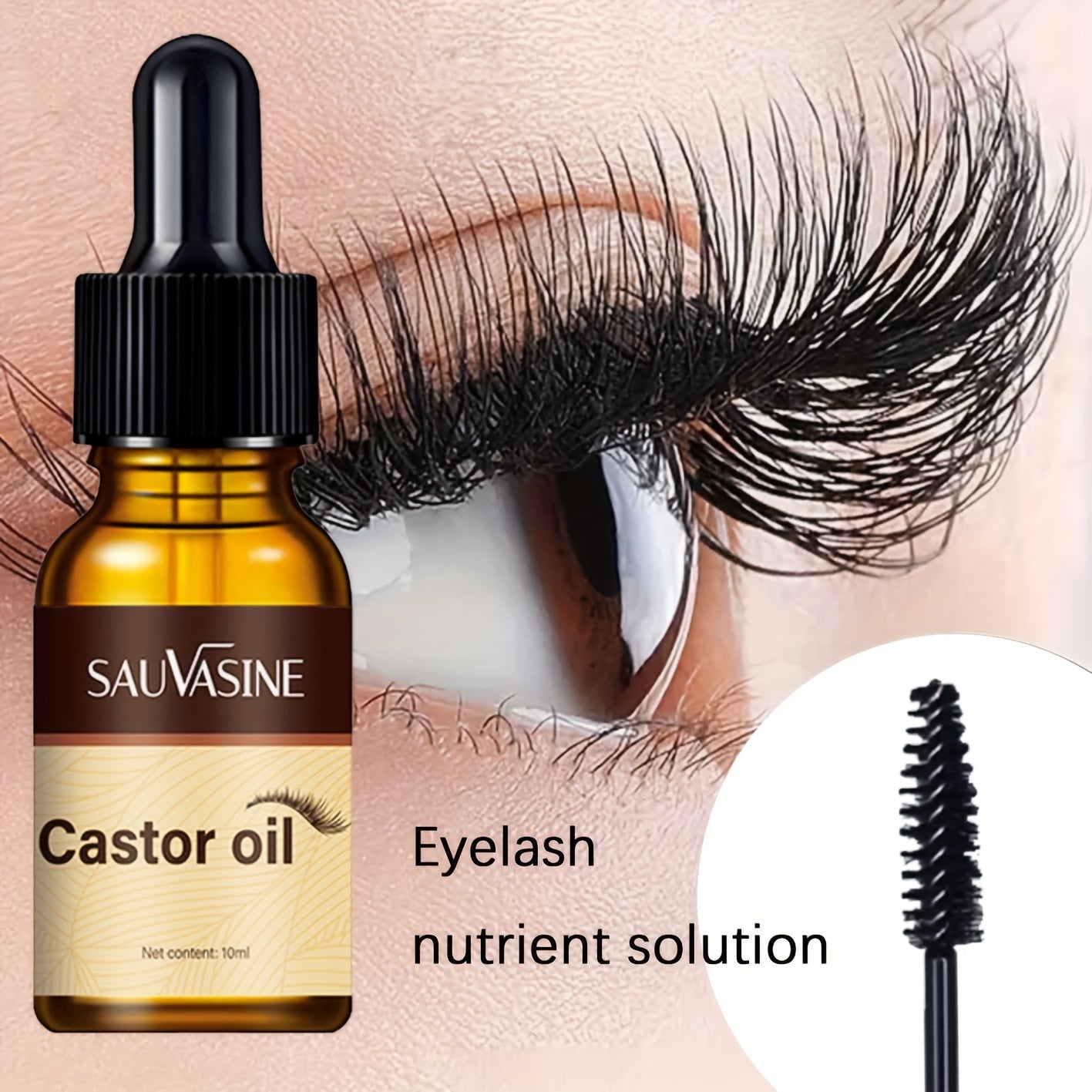 Castor Oil for Eyelashes And Eyebrows, Hair, Cold Pressed And Unrefined, Essential Oil for Dry Hair, Skin And Nail Care