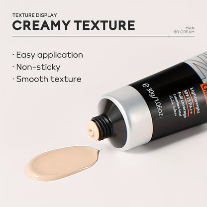 LAIKOU Men'S BB Cream, 30g - High Coverage, Natural Makeup, Oil Control, Pearl Powder Infused, Glycerin-Enriched, Universal Skin Tone, Cream Form, All Skin Types, Buildable Coverage