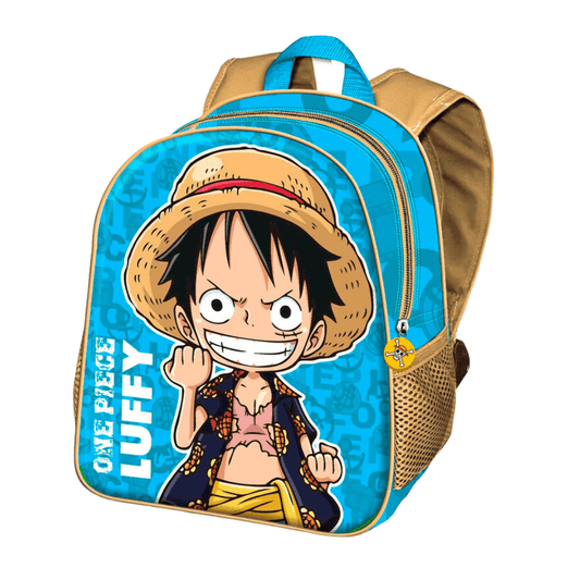 Single-Compartment School Backpack One Piece Monkey Blue 39x31x15 cm