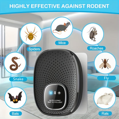Home Smart Electronic Cat Mouse Repellent, Smart Soundwave technology for Mice, Silent and No Disturbance, Safe and Reliable, Hotel Smart Mouse Repellent, Soundwave technology Pest Control