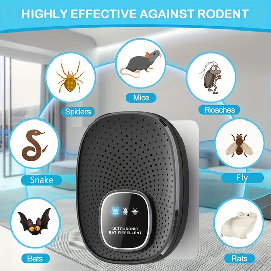 Home Smart Electronic Cat Mouse Repellent, Smart Soundwave technology for Mice, Silent and No Disturbance, Safe and Reliable, Hotel Smart Mouse Repellent, Soundwave technology Pest Control