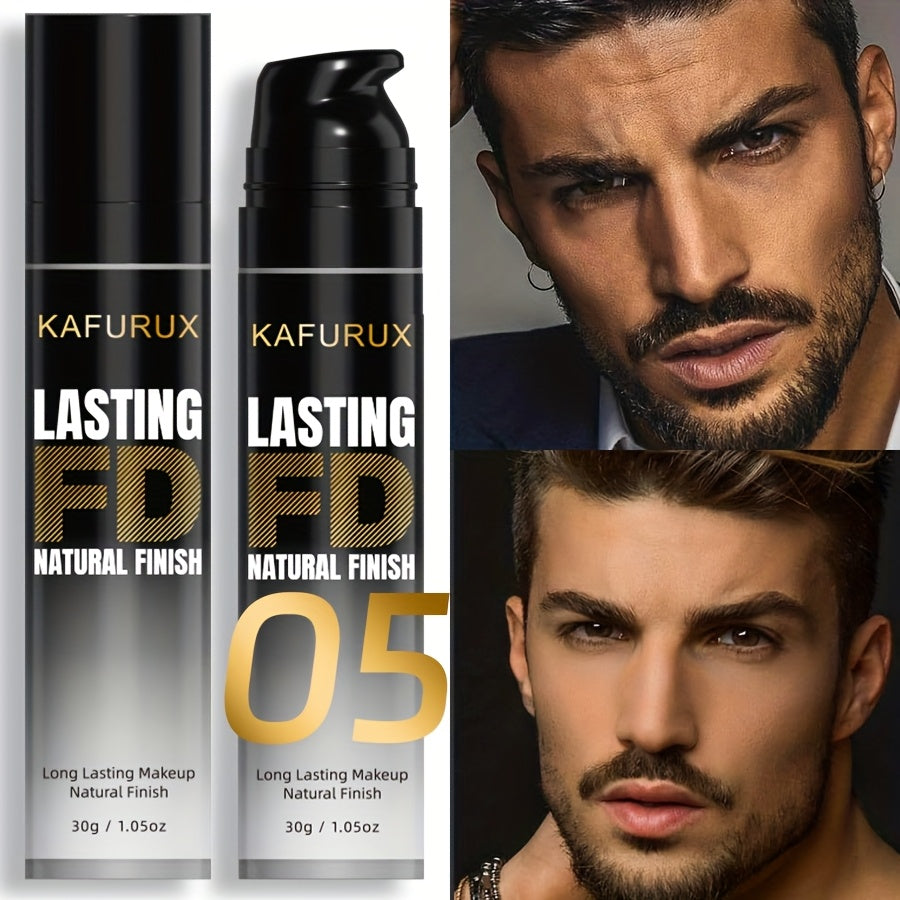 Men's Full Coverage Concealer - Natural Matte Finish, Waterproof & Long-Lasting Liquid Foundation for All Skin Tones, Hides Dark Circles & Acne, Coating