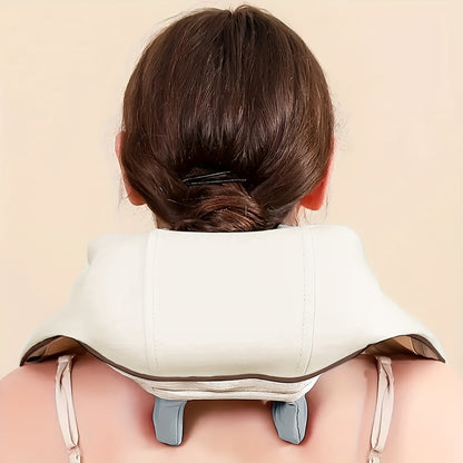 Automatic Kneading Device for Neck, Back, Waist, And Shoulder Massage Targeting Trapezius Muscles.