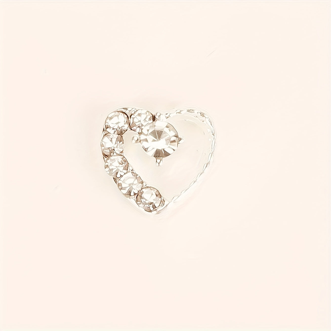 Vintage Heart Rhinestone Tooth Gem Accent, Resin Dental Jewelry, Versatile for Daily & Festival Wear, Mardi Gras Accessory, with Fits All Seasons