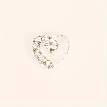 Vintage Heart Rhinestone Tooth Gem Accent, Resin Dental Jewelry, Versatile for Daily & Festival Wear, Mardi Gras Accessory, with Fits All Seasons