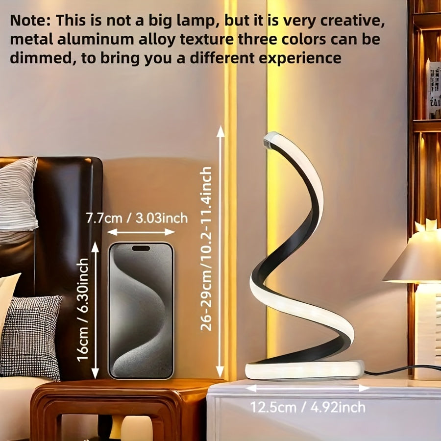 Modern LED Desk Lamp with USB-Powered Lighting - Adjustable Brightness, USB-Powered Table Light