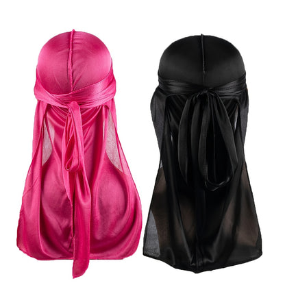 2pcs Durag for Men Wave Cap Satin bonnet for Men Women 360 Wave