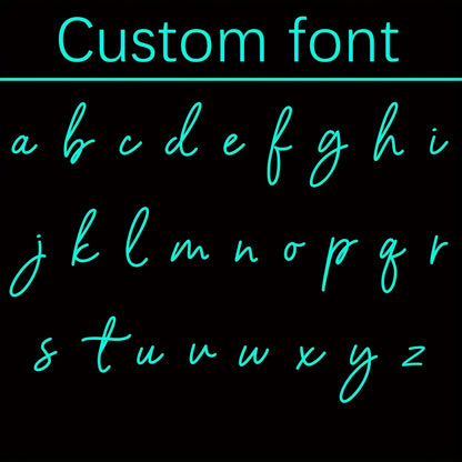 Customizable LED Neon Sign Light - Personalized Wall Mount Decor for Bedroom, Living Room, Party, Wedding, Birthday - USB Powered with Dimmable Push Button Control, Ideal Christmas Gift, Neon Signs for Wall