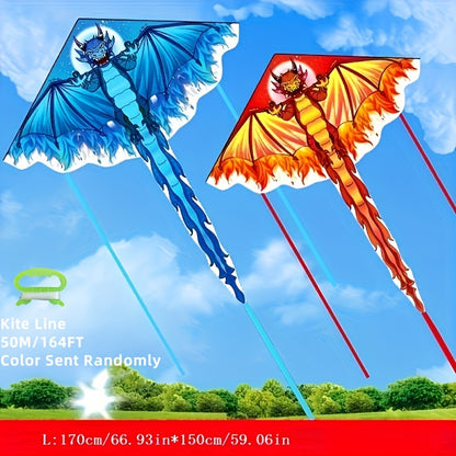 Giant Dragon Kite - Durable Polyester, Easy Assembly, Perfect for Beach & Park Fun, Ideal Halloween & Christmas Gift