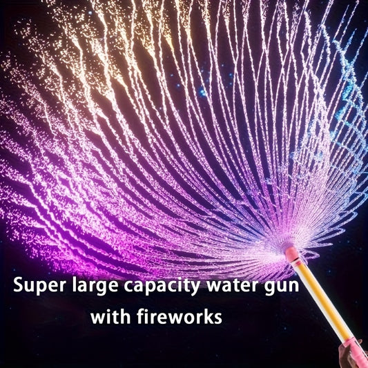 1pc Large Summer Fireworks Water Gun for Beach & Poolside Fun - Durable Plastic, Multi-Color, Easy-to-Use Pull-String Sprinkler - Ideal for Adults & Water Ball Games, Beach Play Accessory|Playful Design|Durable Plastic Constr