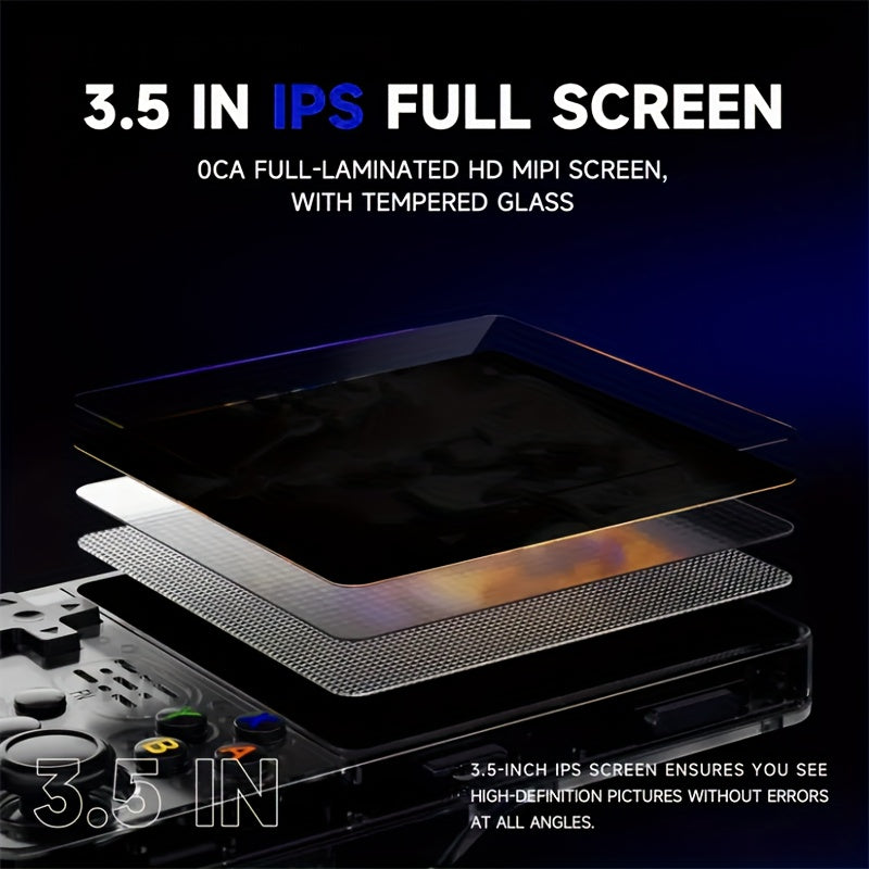 R36S Retro Handheld Game Console - ArkOS, Long Battery Life 3000mAh, USB Charging, Supports Multiple Formats, 3.5-inch Display, Large Storage Capacity-