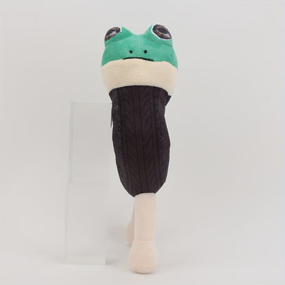 Tung Tung Tung Sahur Plush Toy - Cute Cartoon Frog & Potato Stuffed Animal, Soft Polyester Plushies for Halloween, Christmas, Birthday Gifts, 0+ Age Group, Light Brown & Green