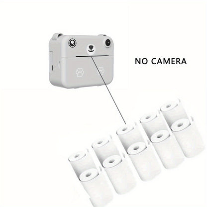 Kids Camera, Instant Print Digital Camera - 1500mAh Rechargeable Battery, Flash, Music, Games, Delayed Printing (10s/5s/3s), USB Charging