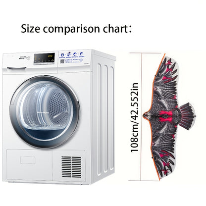 Extra Large Eagle Kite - 110.01cm Wingspan with Long Lines (30.0meter Total), Realistic Brown/Red/Black Feather Design - Heavy-Duty kite for Outdoor Flying, Birthday Parties, Kite Fighting - Ideal for Adults & Teens - Availab