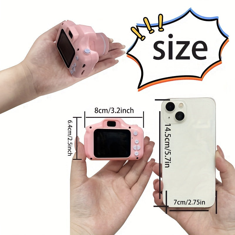 HD Youngsters' Digital Camera with Long Lens - Perfect Gift for Boys & Girls Ages 3-12, Includes 32GB Memory Card, Available in Pink/Purple/Blue/Black