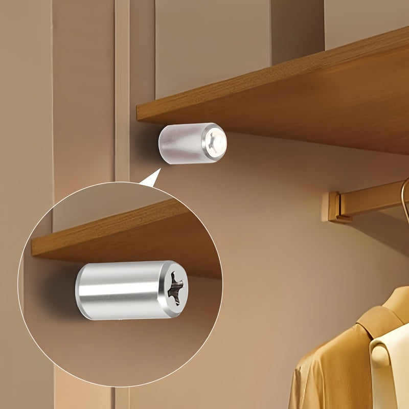 40pcs, Cabinet Shelf Pins with Anti-Slip Sleeve, Self-Tapping Shelf Hanging, Picture Frame Suspension Support Bracket, Wall and Wooden Cabinet Support Pin, Self-Drilling Screws for Furniture Bookshelf Wardrobe