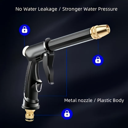 1pc High Pressure Water Gun for Car & Floor Washing, Hose Nozzle for Gardening, Yard Supplies