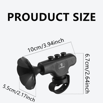Black ABS Bicycle Horn Bell - Loud Electric Car Horn with Decorative Riding Ring for Motorcycle & Bicycle Handlebars, Enhances Safety & Style, Bike Accessories