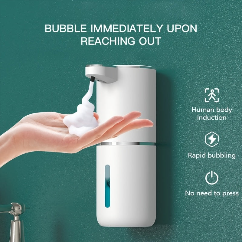 380Ml Automatic Soap Dispenser with Touchless Sensor - Wall-Mounted, Rechargeable Lithium Battery, USB Charging, Modern Black Design for Bathroom And Kitchen, Bathroom Soap Dispenser|Modern Soap Dispenser|Touchless Soap Dispe