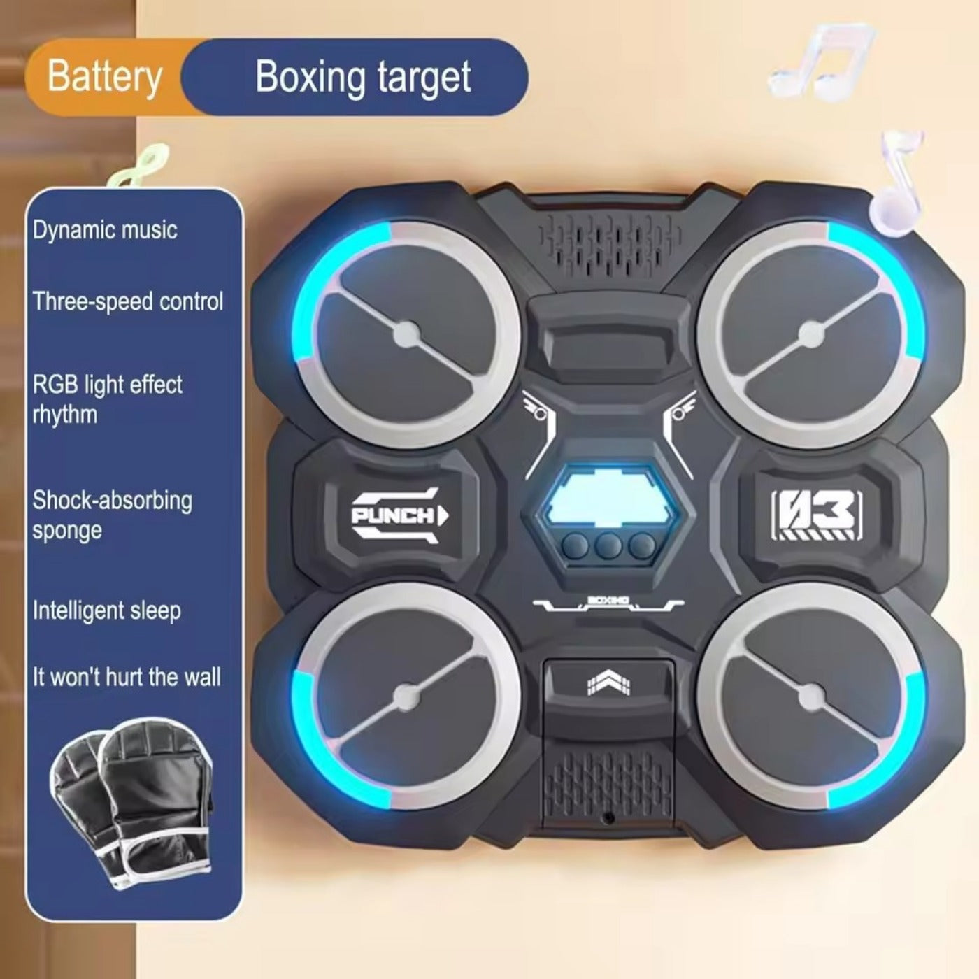 Boxing Machine Music Playback 3 Speeds 3 Modes High-Elastic Sponge