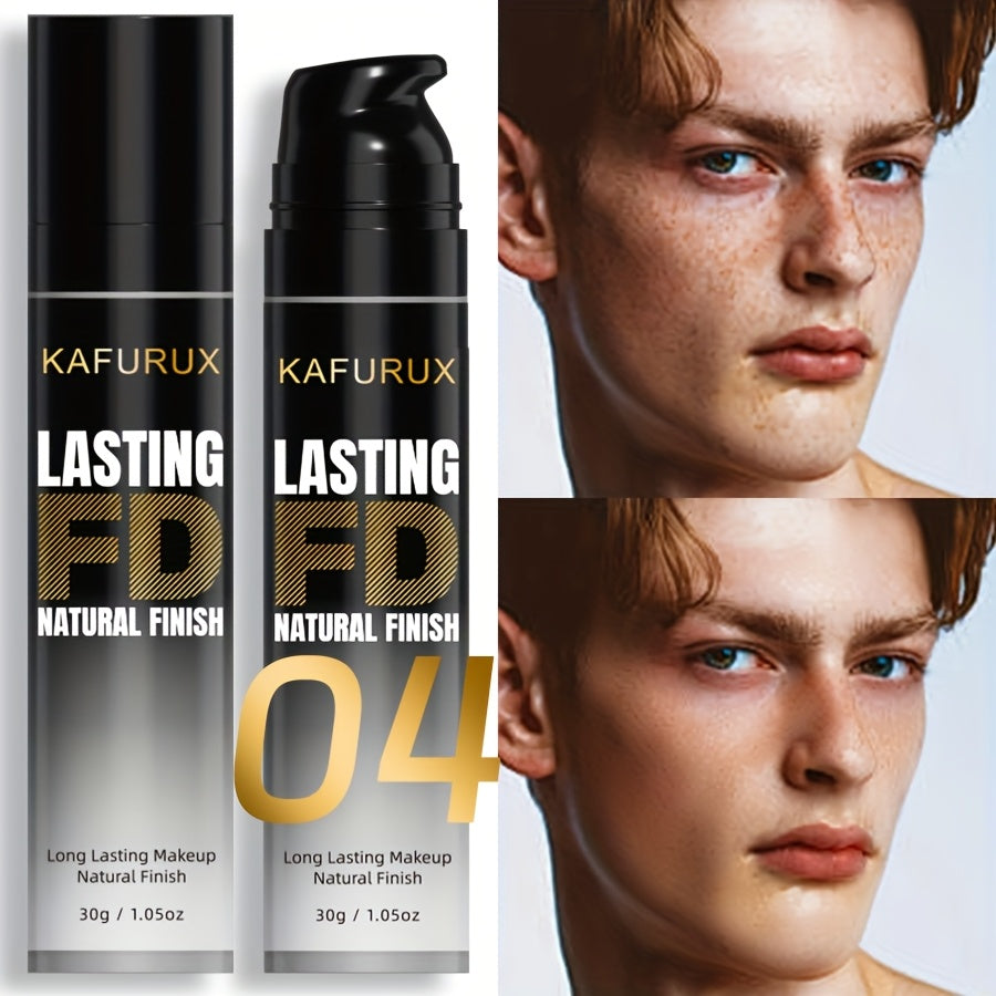 Men's Full Coverage Concealer - Natural Matte Finish, Waterproof & Long-Lasting Liquid Foundation for All Skin Tones, Hides Dark Circles & Acne, Coating