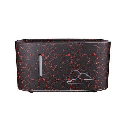 1pc Long Strip Wood Grain Cracked Aromatherapy Humidifier, 160ml Colorful Gradient Atmosphere Light, Silent and Compact Portable for Bedroom Office School Air-conditioned Room, No Battery Included, USB Plug-in Use