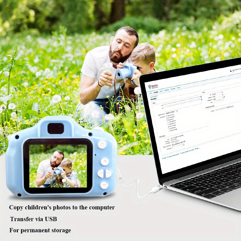 HD Youngsters' Digital Camera with Long Lens - Perfect Gift for Boys & Girls Ages 3-12, Includes 32GB Memory Card, Available in Pink/Purple/Blue/Black