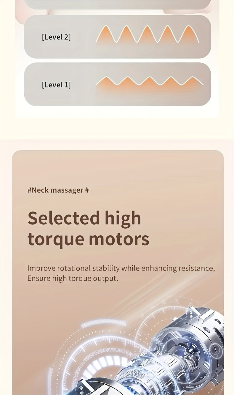 Automatic Kneading Device for Neck, Back, Waist, And Shoulder Massage Targeting Trapezius Muscles.