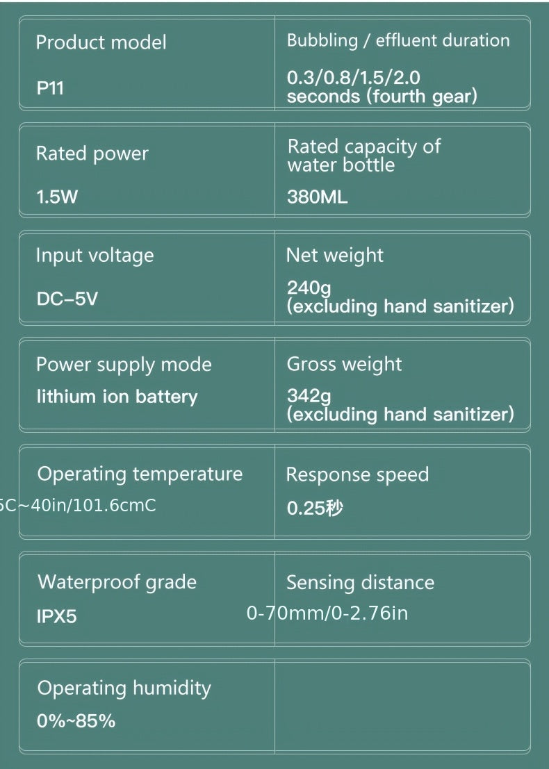 380Ml Automatic Soap Dispenser with Touchless Sensor - Wall-Mounted, Rechargeable Lithium Battery, USB Charging, Modern Black Design for Bathroom And Kitchen, Bathroom Soap Dispenser|Modern Soap Dispenser|Touchless Soap Dispe