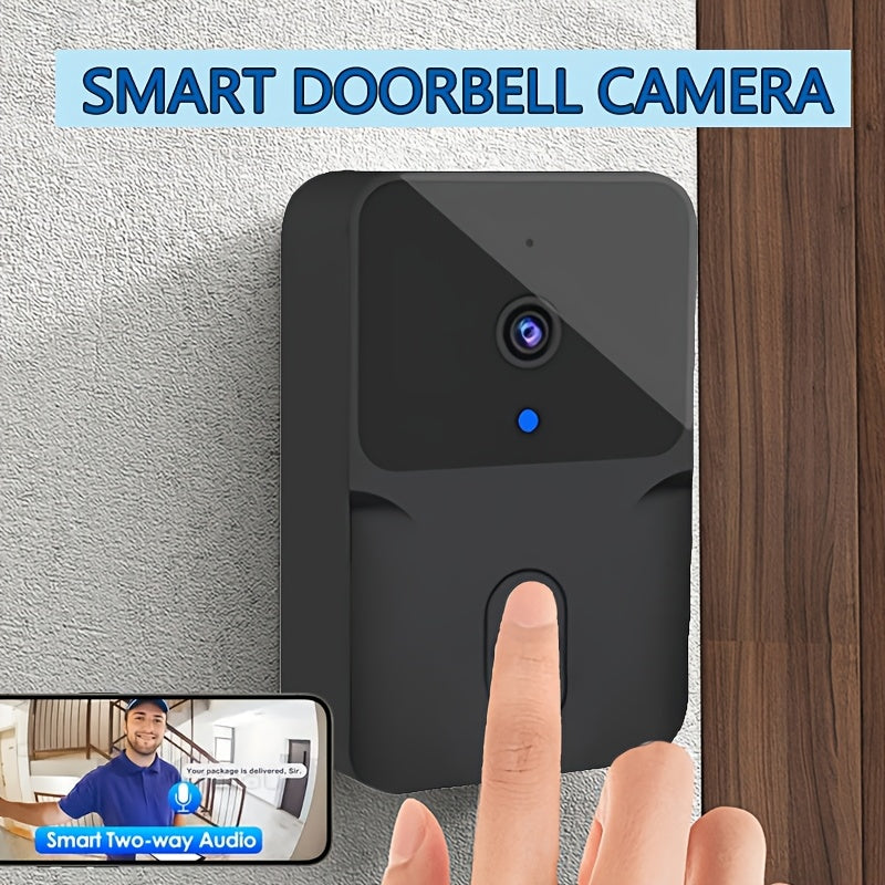 Smart Wireless Video Doorbell with 2-Way Audio, Night Vision, USB Rechargeable & Low Power Consumption | 2.4G WiFi Home Security System for Doormat & Surveillance, Office Surveillance | Modern Doorbell | Advanced Audio Techno