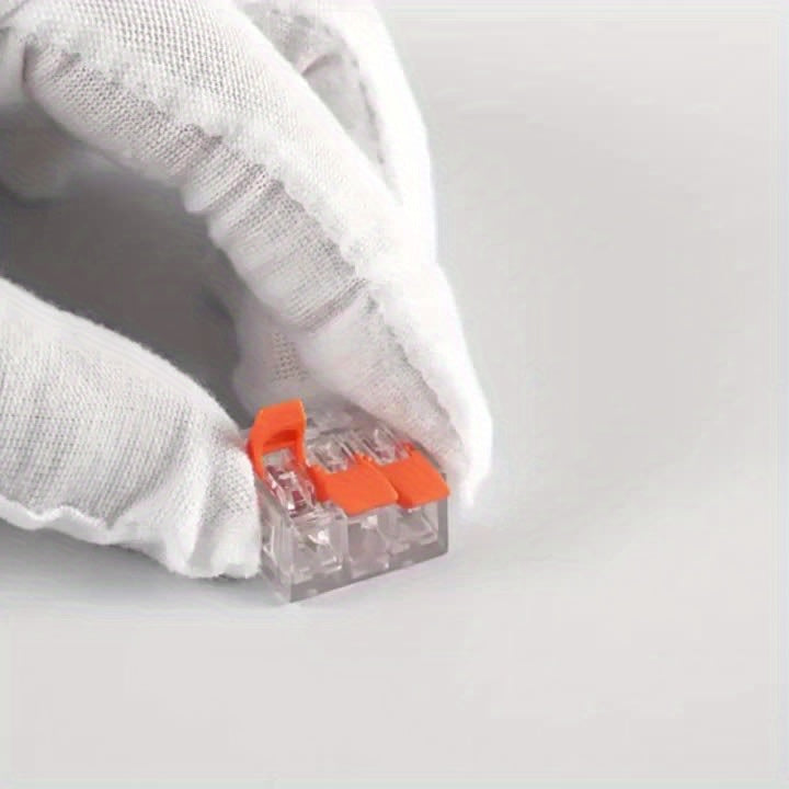 New Style Lever Line Electrical Connectors Kits, 90pcs Quick Electrical Connectors, 28-12AWG, Compact Wire Connectors, 45x2Inputs, 30x3Inputs, 15x5Inputs, Push in Electrical Connection Terminals